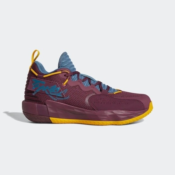 MEN\'S Adidas Dame 7 EXTPLY Three Victory Crimson/Orbit Indigo H69022 main image 7